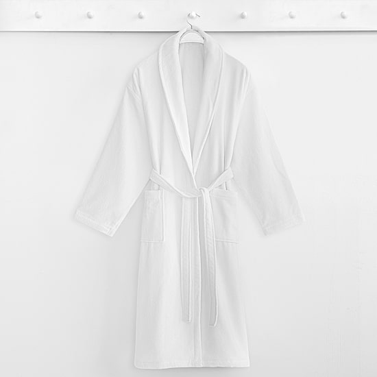 Linum Home Textiles Anovia Bathrobe Unisex Adult Velour Long Sleeve Long Length Robe