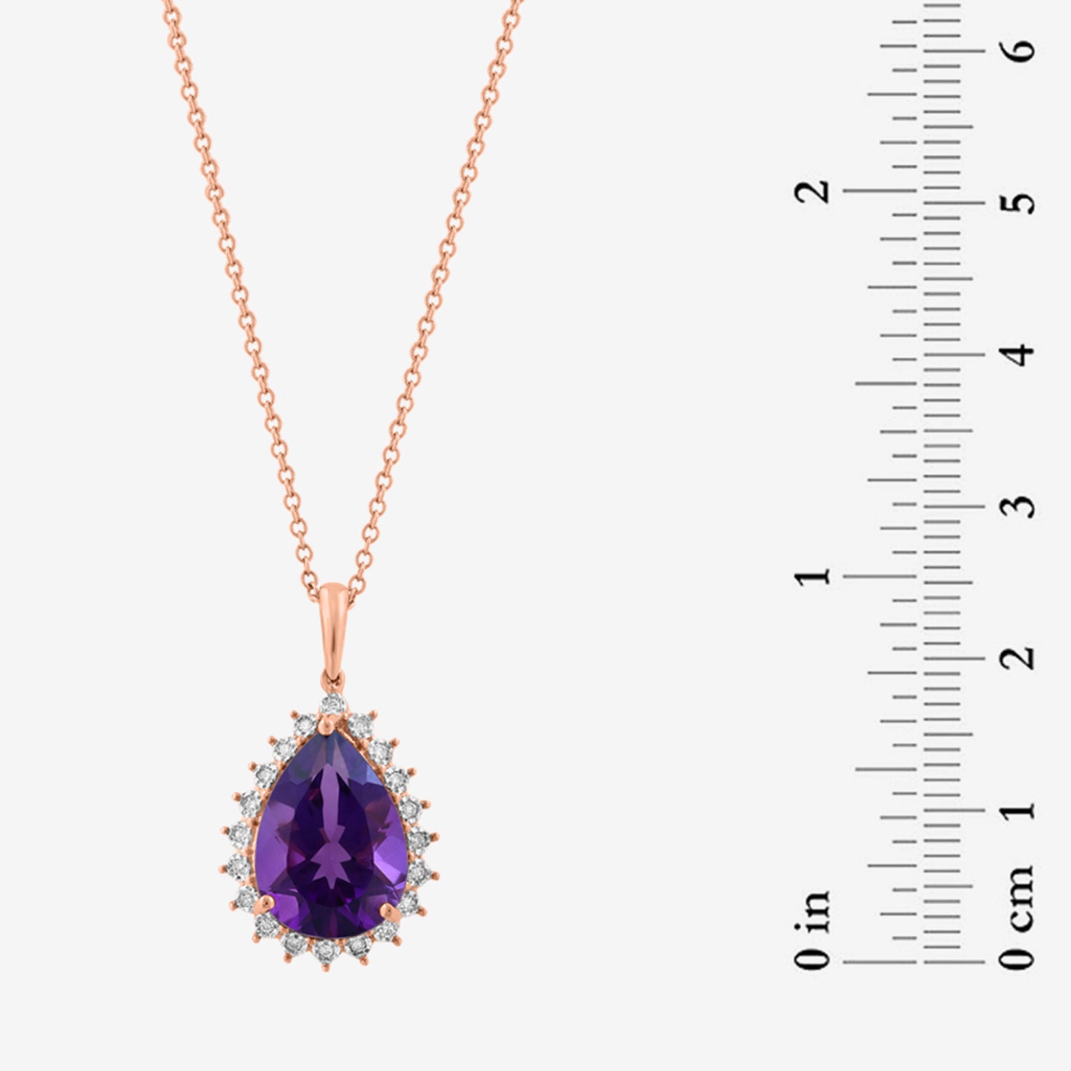 Effy Final Call Limited Quantities! Womens 1/10 CT. T.W. Genuine Purple Amethyst 14K Gold Pear 18 Inch Pendant Necklace