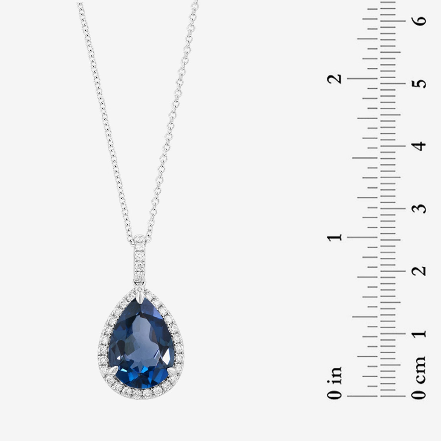 Effy Final Call Limited Quantities! Womens 3/8 CT. T.W. Genuine Blue Topaz 14K Gold Pear 18 Inch Pendant Necklace