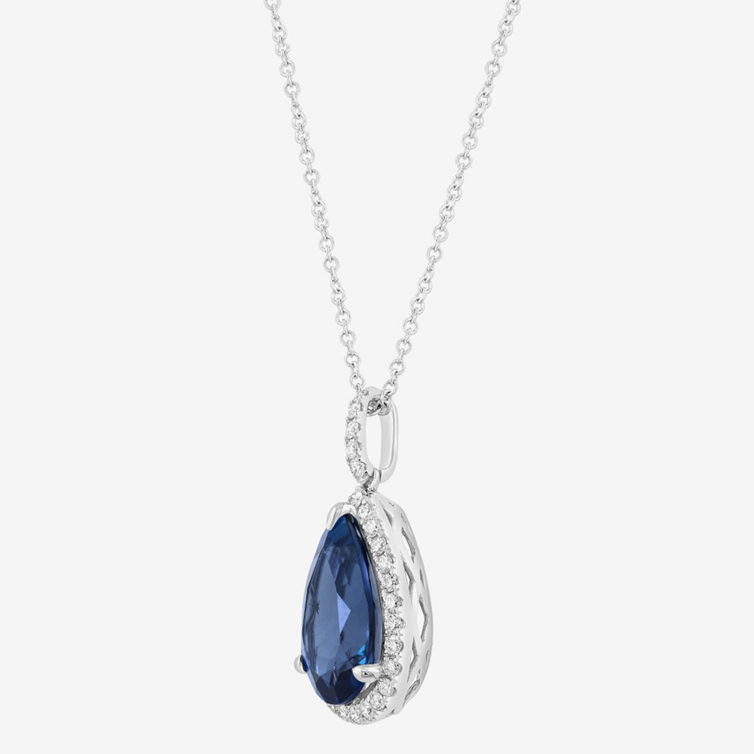 Effy Final Call Limited Quantities! Womens 3/8 CT. T.W. Genuine Blue Topaz 14K Gold Pear 18 Inch Pendant Necklace