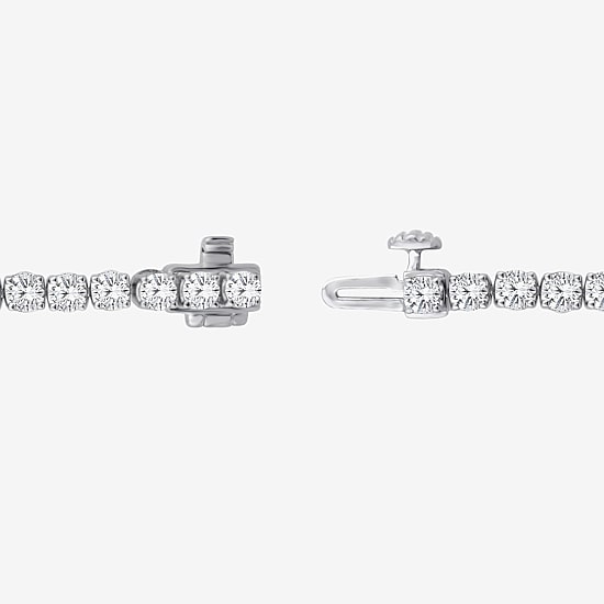 (F, Si2) Womens 4 5/8 Ct. T.W. Lab Grown White Diamond 14K Gold Round 6 1/2 Inch Tennis Bracelet