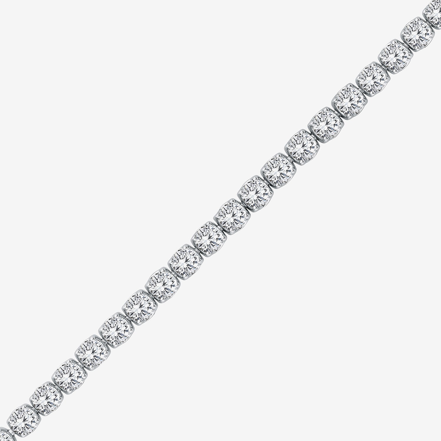 (F / Si2) Womens 8 1/3 Ct. T.W. Lab Grown White Diamond 10K Gold Round 6 1/2 Inch Tennis Bracelet