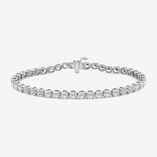 (F, Si2) Womens 7 3/8 Ct. T.W. Lab Grown White Diamond 14K Gold 6 1/2 Inch Tennis Bracelet