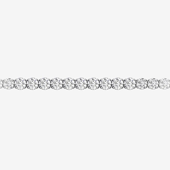 (F / Si2) Womens 13 Ct. T.W. Lab Grown White Diamond 14K Gold 8 Inch Tennis Bracelet