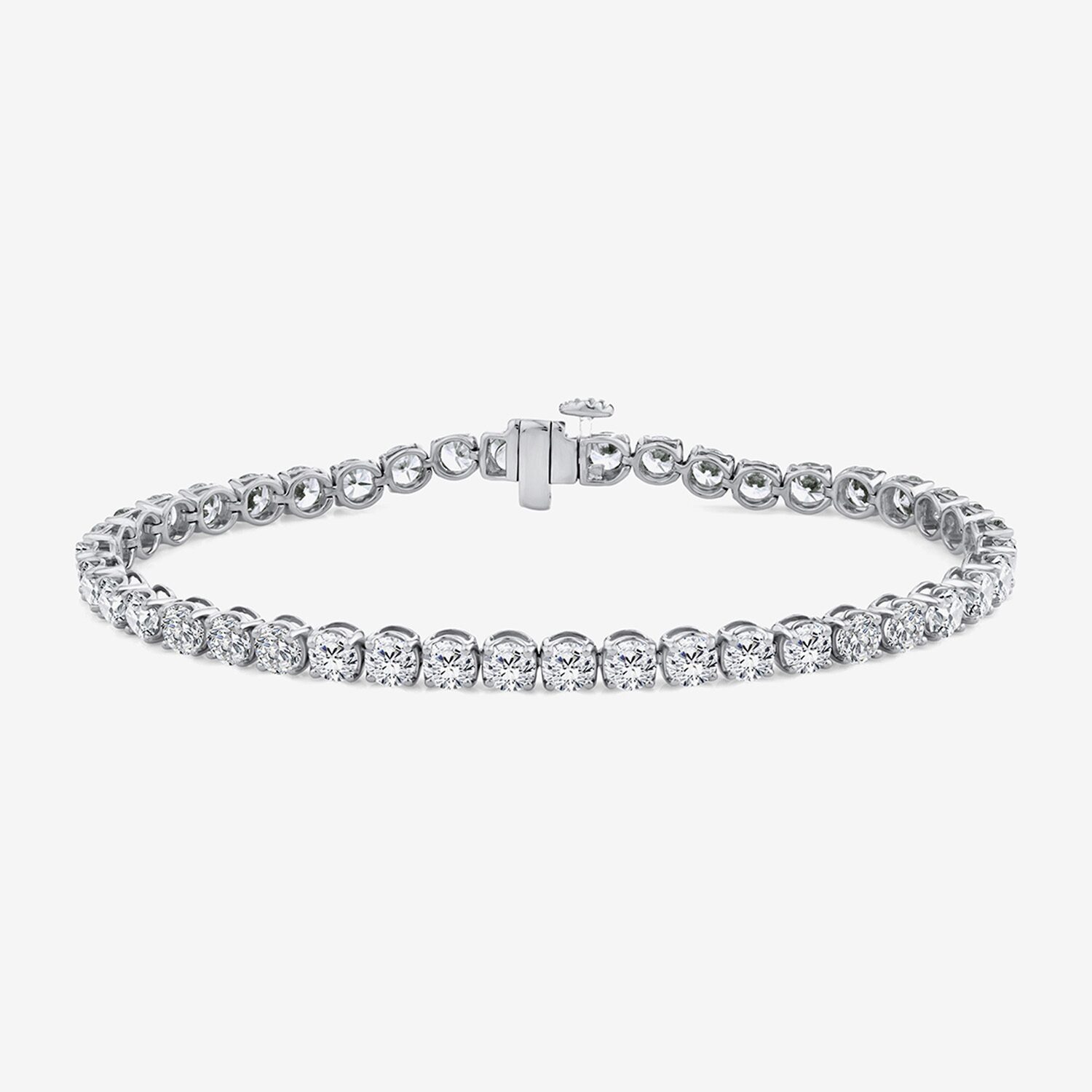 (F / Si2) Womens 9 Ct.T.W. Lab Grown White Diamond 14K Gold 8 Inch Tennis Bracelet