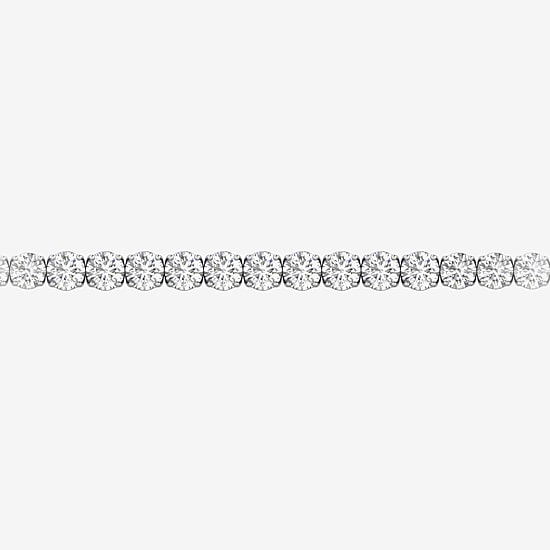 (F / Si2) Womens 11 1/5 Ct. T.W. Lab Grown White Diamond 10K Gold 6 1/2 Inch Tennis Bracelet