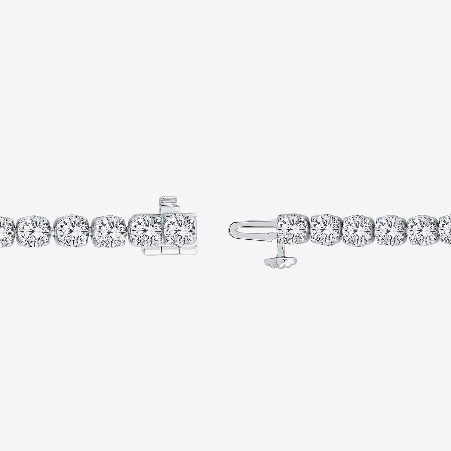 (F, Si2) Womens 10 Ct.T.W. Lab Grown White Diamond 14K Gold 8 Inch Tennis Bracelet