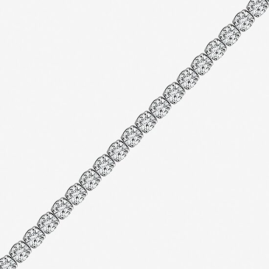 (F, Si2) Womens 2 1/8 Ct. T.W. Lab Grown White Diamond 14K Gold 7.25 Inch Tennis Bracelet