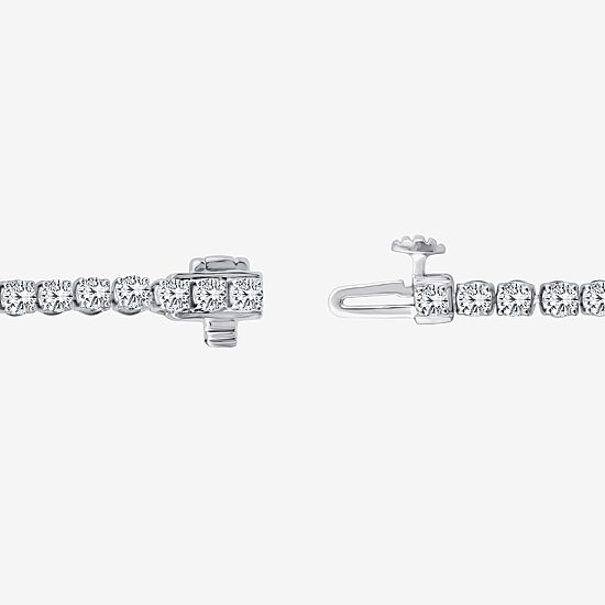 (F, Si2) Womens 3 1/2 CT. T.W Lab Grown White Diamond 14K Gold 6 1/2 Inch Tennis Bracelet
