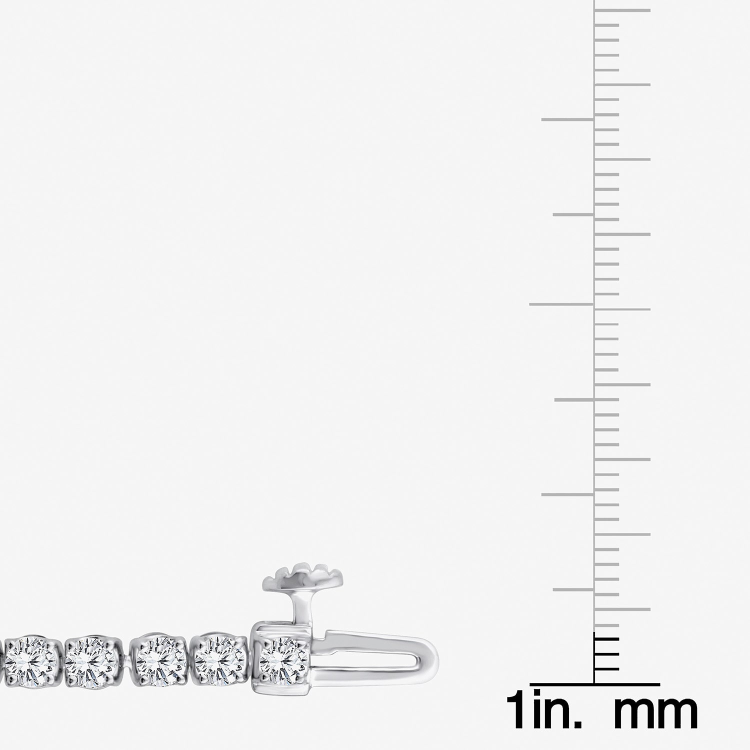 (F, Si2) Womens 3 1/2 CT. T.W Lab Grown White Diamond 14K Gold 6 1/2 Inch Tennis Bracelet
