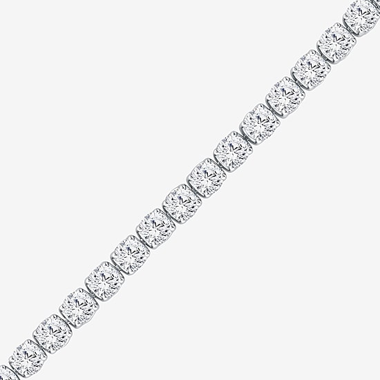 (F / Si2) Womens 6 1/2 Ct. T.W. Lab Grown White Diamond 14K Gold Round 6 1/2 Inch Tennis Bracelet