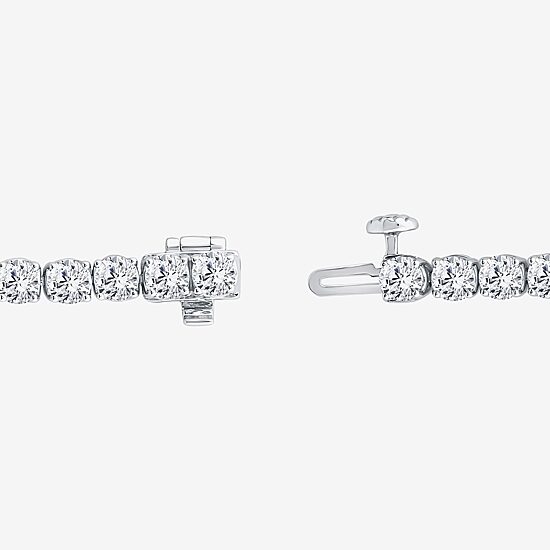 (F / Si2) Womens 8 Ct.T.W. Lab Grown White Diamond 14K Gold Round 8 Inch Tennis Bracelet