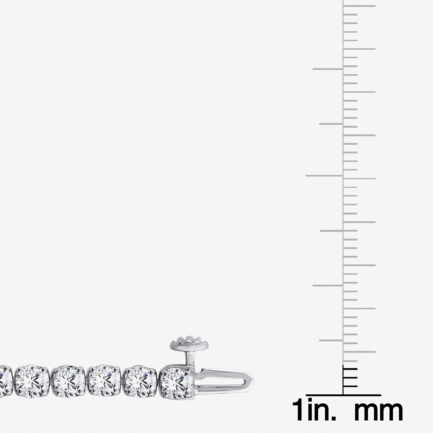 (F / Si2) Womens 8 1/2 Ct. T.W. Lab Grown White Diamond 14K Gold 7.25 Inch Tennis Bracelet