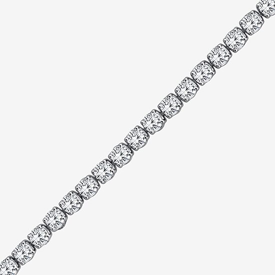 (F, Si2) Womens 6 3/8 Ct. T.W. Lab Grown White Diamond 14K Gold Round 7.5 Inch Tennis Bracelet