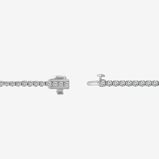 (F, Si2) Womens 2 1/8 Ct. T.W. Lab Grown White Diamond 10K Gold 7.25 Inch Tennis Bracelet