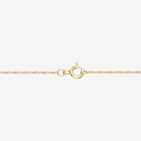 Yes, Please! Womens Lab Created White Sapphire 14K Gold Over Silver 18 Inch Pendant Necklace