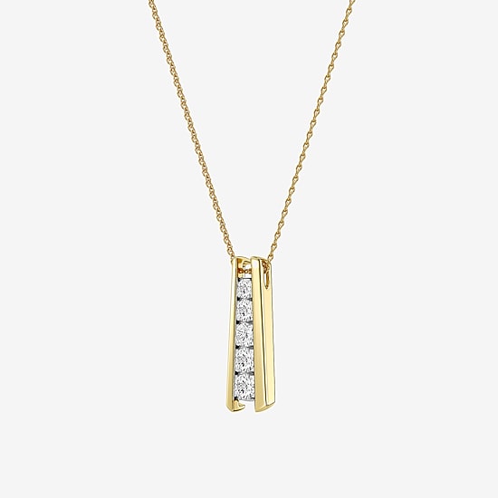 Yes, Please! Womens Lab Created White Sapphire Sterling Silver 18 Inch Pendant Necklace