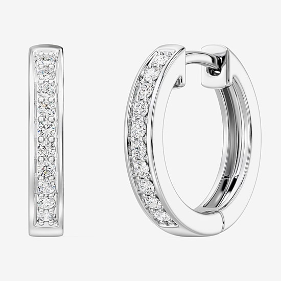 Yes, Please! (G. Si1-Si2) Womens 1/4 CT. T.W. Lab Grown White Diamond 14K Gold Over Silver Sterling Silver 2 Pair Jewelry Set
