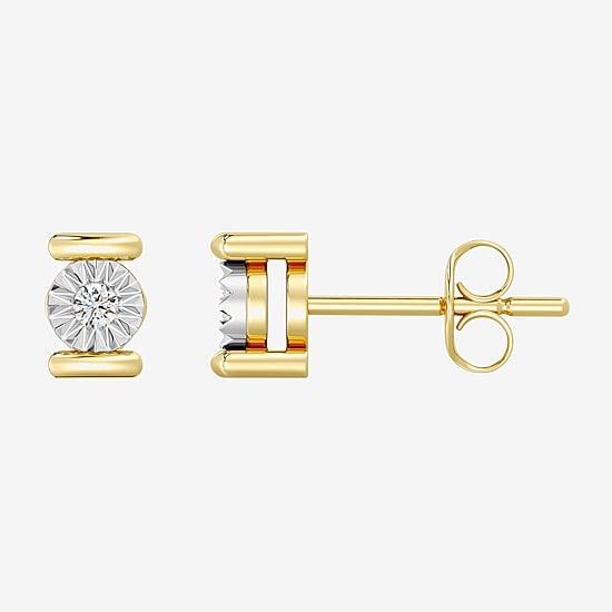 Yes, Please!, (G/I2) Womens 1/10 CT. T.W. Lab Grown White Diamond 14K Gold Over Silver 2-pc. Jewelry Set
