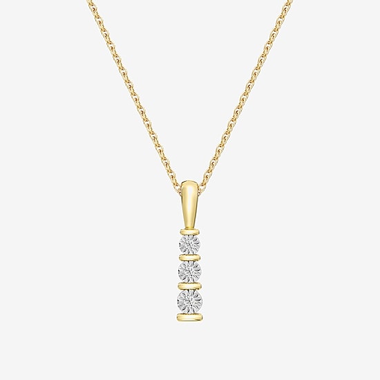 Yes, Please!, (G/I2) Womens 1/10 CT. T.W. Lab Grown White Diamond 14K Gold Over Silver 2-pc. Jewelry Set