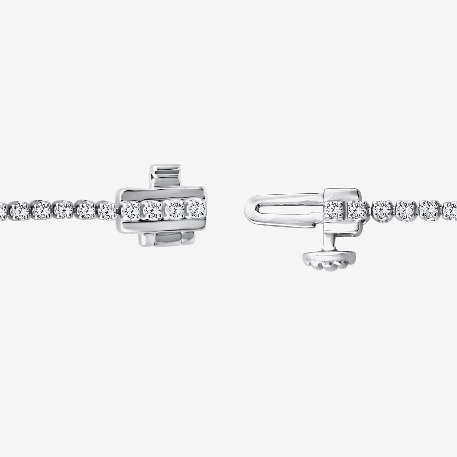 F / Si2) Womens / CT. T.W. Lab Grown White Diamond Sterling Silver Round 1/ Inch Tennis Bracelet