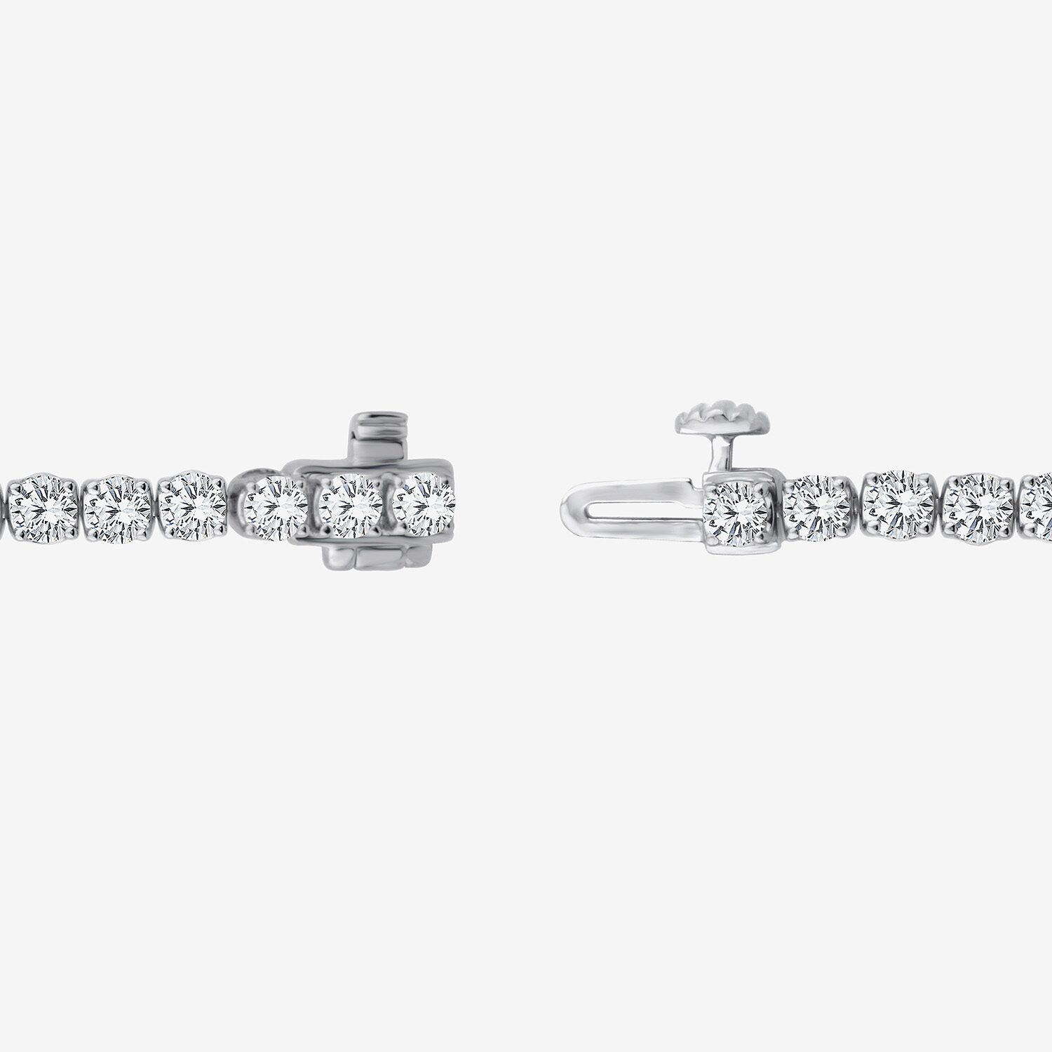 (F / Si2) Womens 4 5/8 Ct. T.W. Lab Grown White Diamond Sterling Silver 6 1/2 Inch Tennis Bracelet