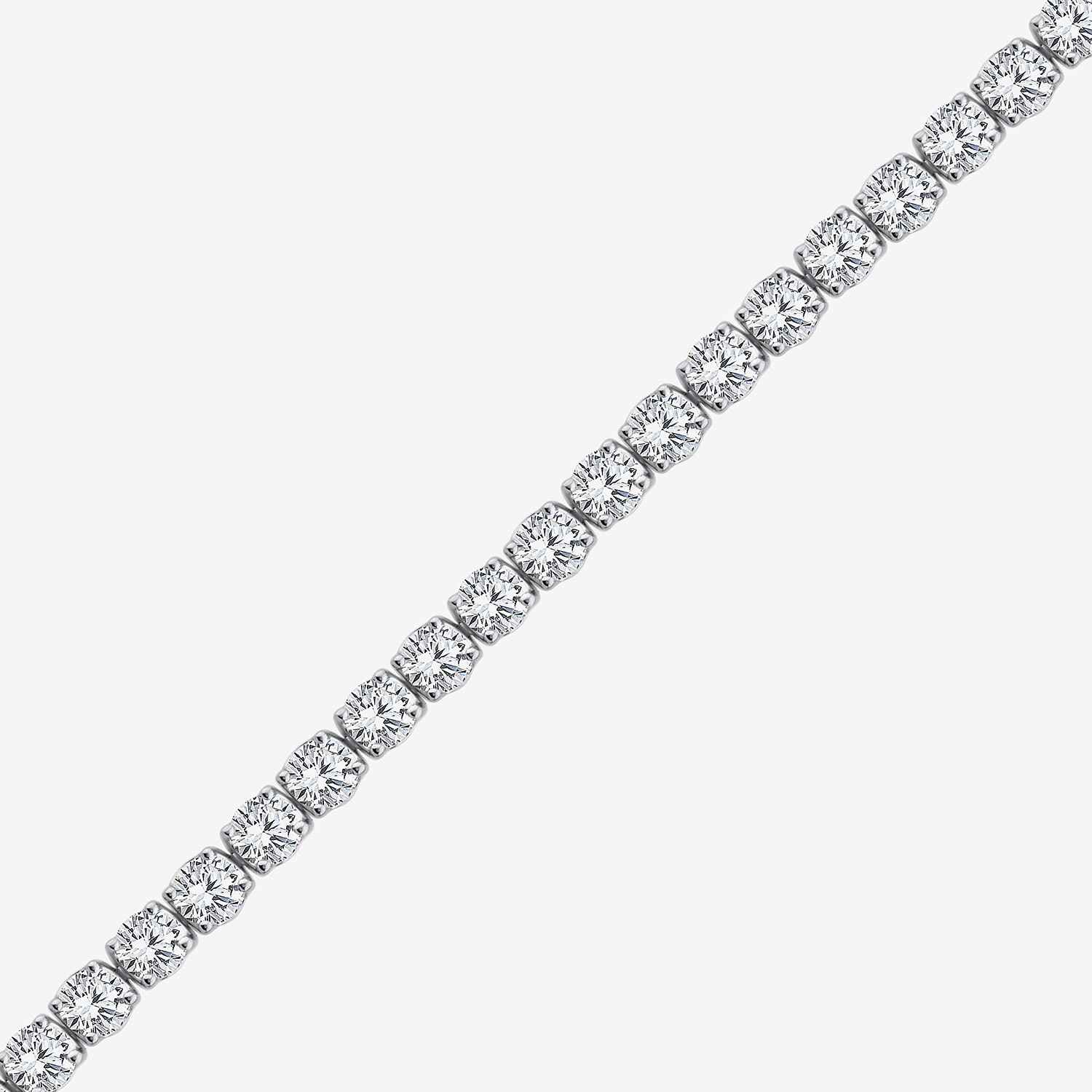 (F / Si2) Womens 4 5/8 Ct. T.W. Lab Grown White Diamond Sterling Silver 6 1/2 Inch Tennis Bracelet