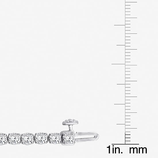 (F / Si2) Womens 5 3/4 CT. T.W. Lab Grown White Diamond Sterling Silver 8 Inch Tennis Bracelet