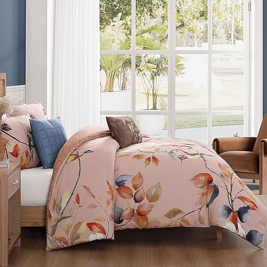 Bebejan Peachy Dogwood 5-pc. Midweight REVERSIBLE Comforter Set