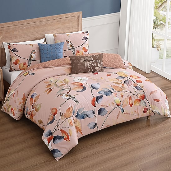 Bebejan Peachy Dogwood 5-pc. Midweight REVERSIBLE Comforter Set