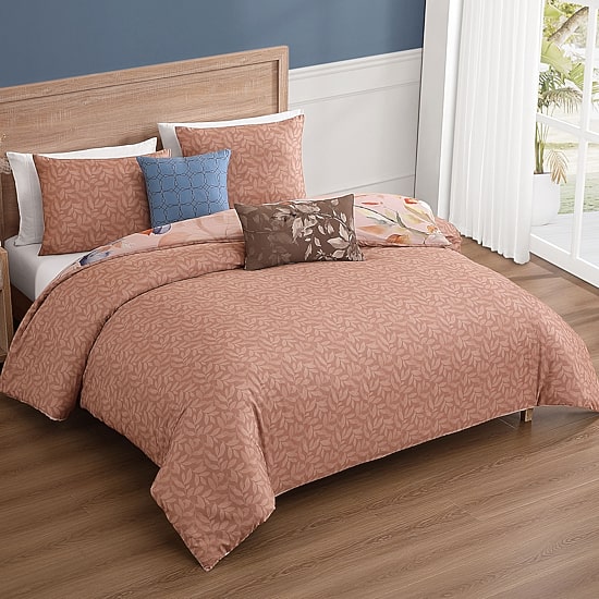 Bebejan Peachy Dogwood 5-pc. Midweight REVERSIBLE Comforter Set