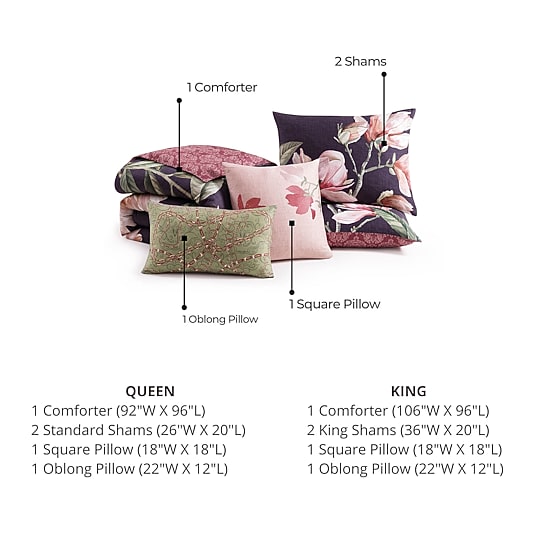Bebejan Blush Serenade 5-pc. Reversible Comforter Set