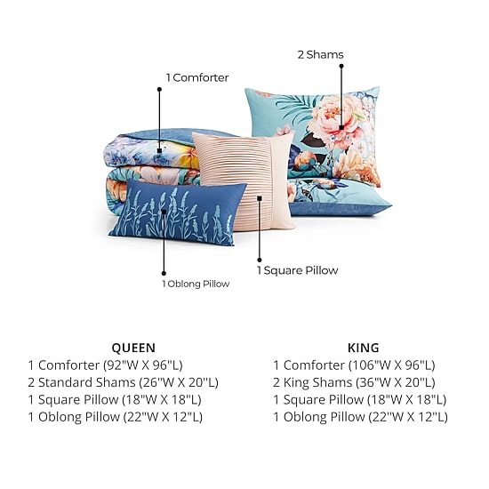 Bebejan Turquoise Reverie 5-pc. Reversible Comforter Set