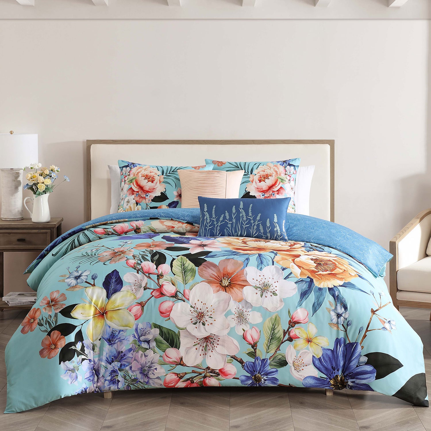 Bebejan Turquoise Reverie 5-pc. Reversible Comforter Set