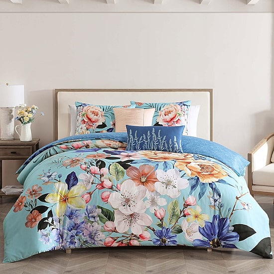 Bebejan Turquoise Reverie 5-pc. Reversible Comforter Set