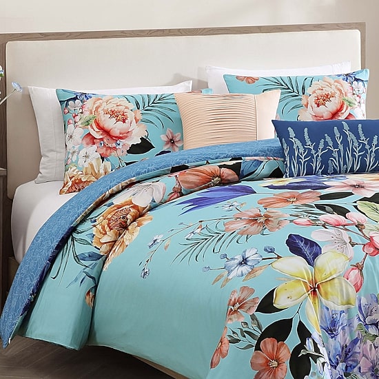 Bebejan Turquoise Reverie 5-pc. Reversible Comforter Set