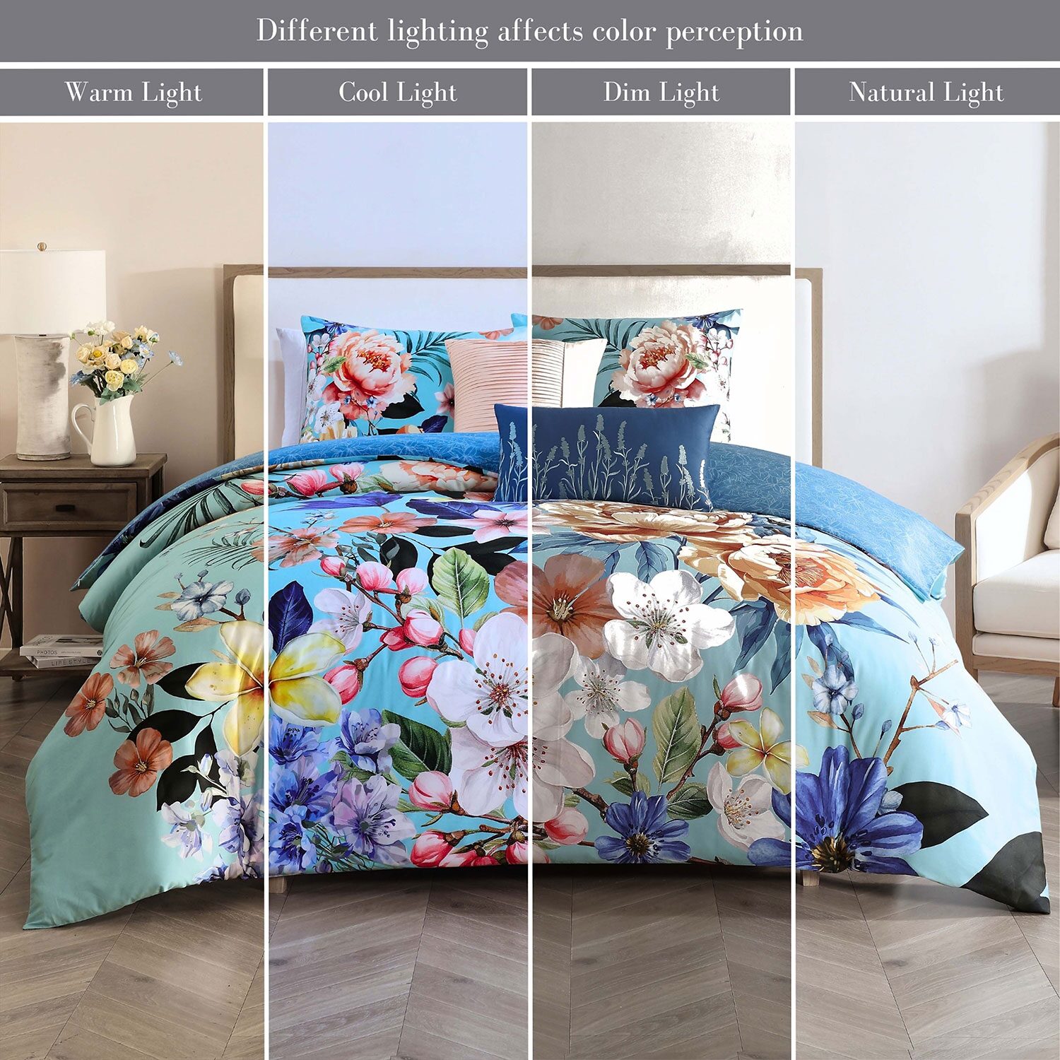 Bebejan Turquoise Reverie 5-pc. Reversible Comforter Set