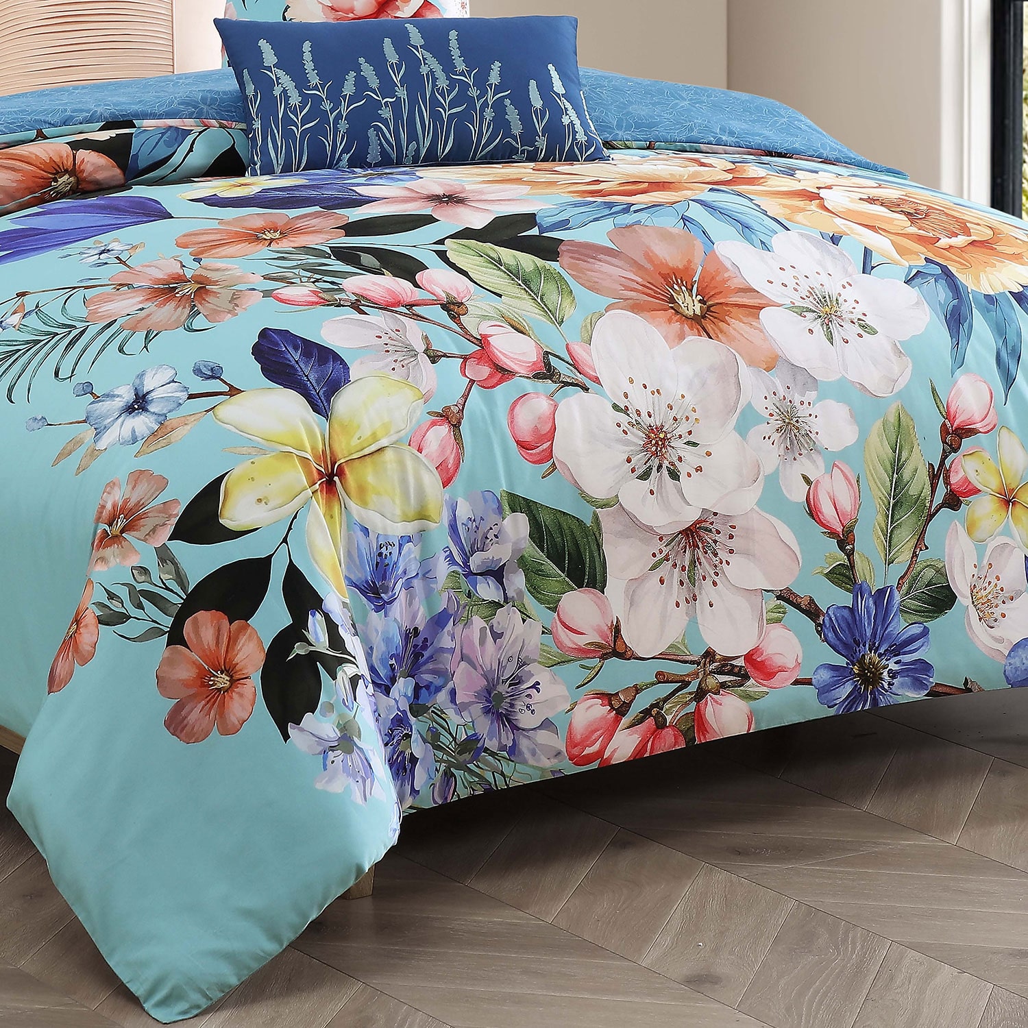 Bebejan Turquoise Reverie 5-pc. Reversible Comforter Set