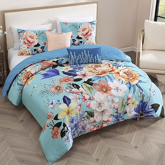 Bebejan Turquoise Reverie 5-pc. Reversible Comforter Set
