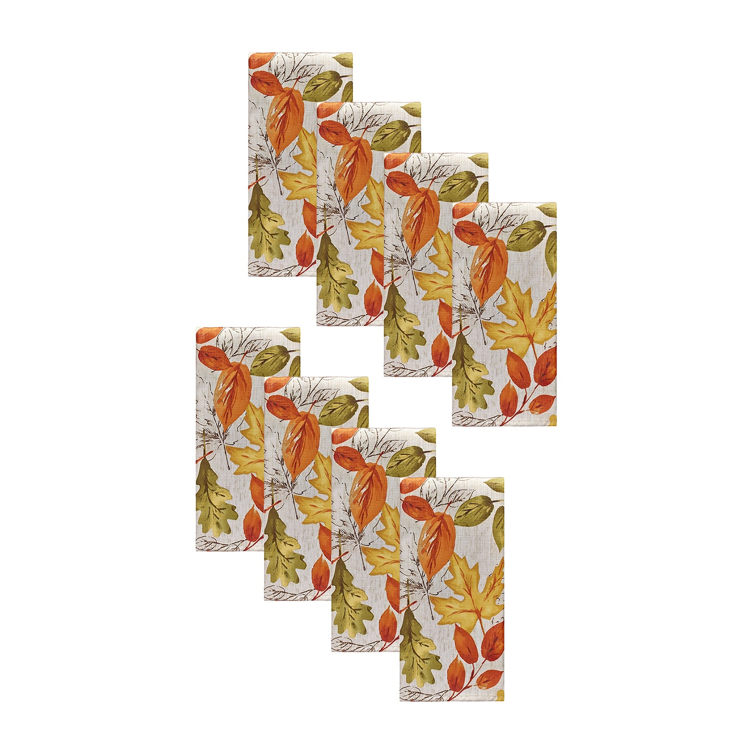 Threadmade Autumn Leaves Set Of 8-pc. Napkins