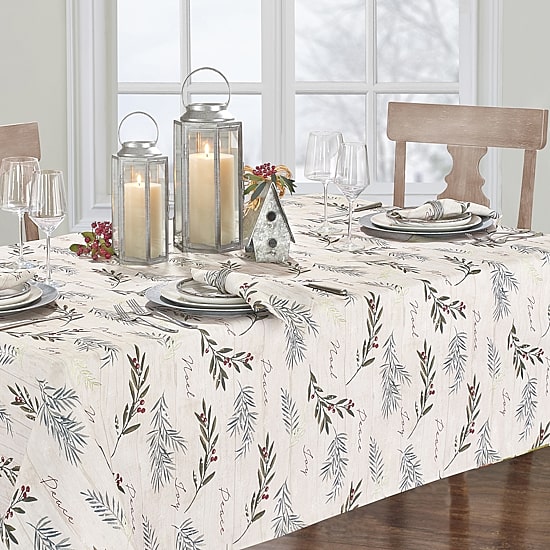 Elrene Home Fashions Holiday Trimmings Tablecloth
