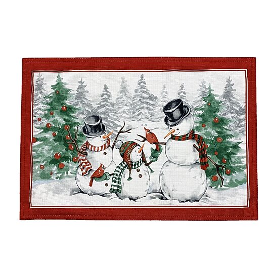 Threadmade Snowman Winterland 4-pc. Placemat