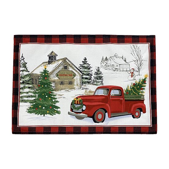 Threadmade Vintage Christmas Set 4-pc. Placemat