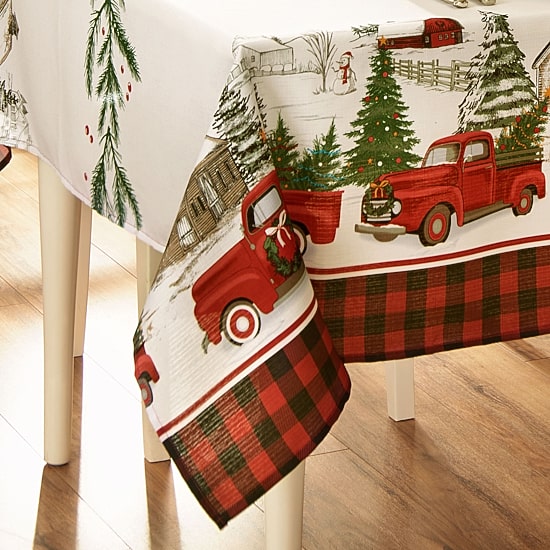 Threadmade Vintage Christmas 60x84 Tablecloth