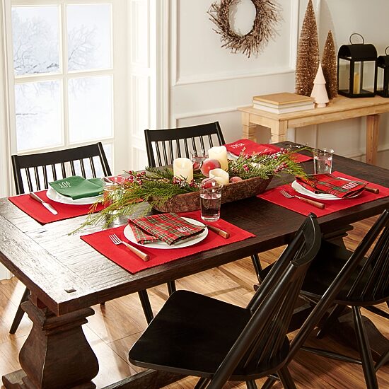 Threadmade Holiday Sentiment Value 8-pc. Table Linen Set
