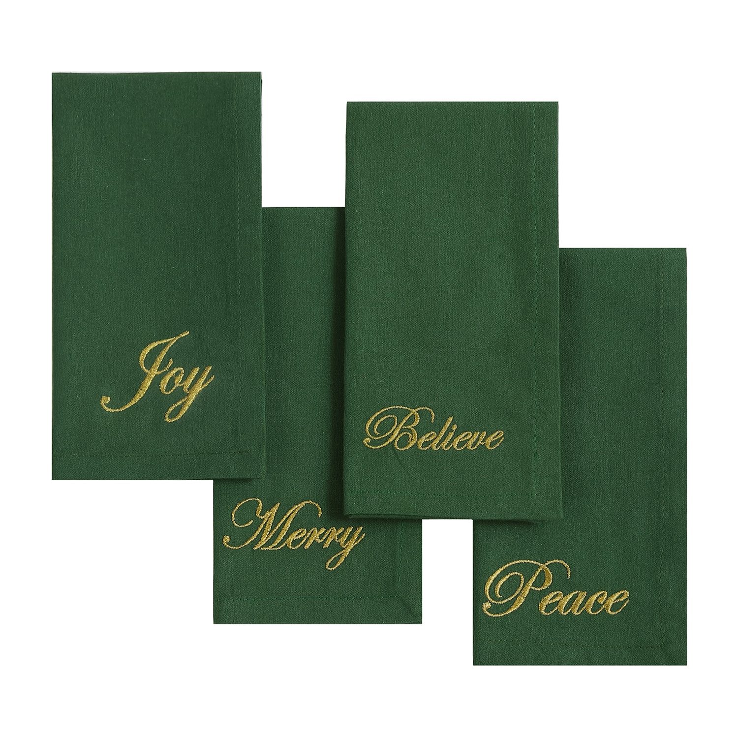 Threadmade Holiday Sentiment Set 4-pc. Napkins