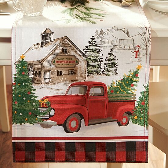 Threadmade Vintage Christmas Table Runner