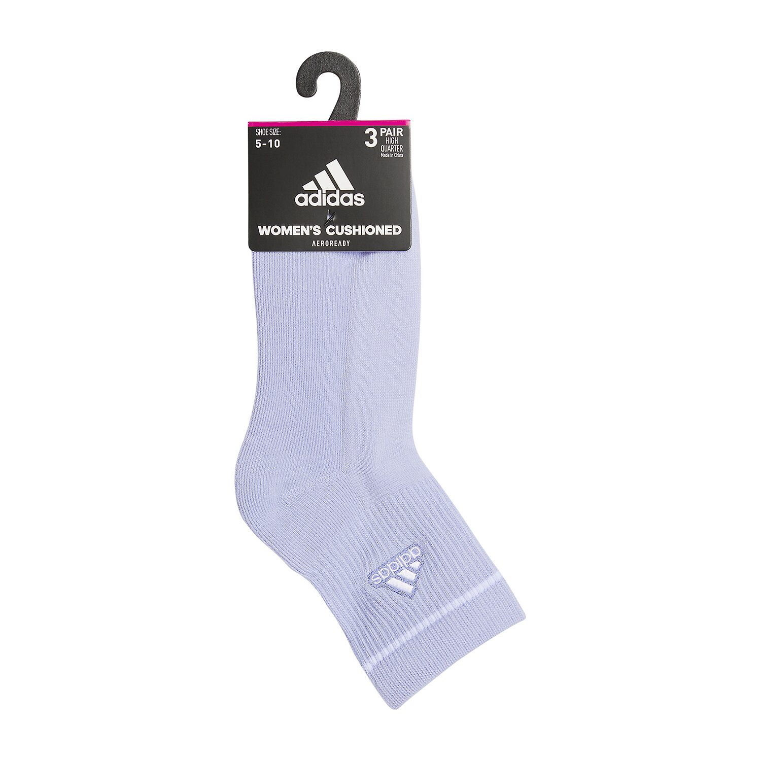 adidas Cushion Sport Womens Multi-Pack 3 Pair Quarter Ankle Socks