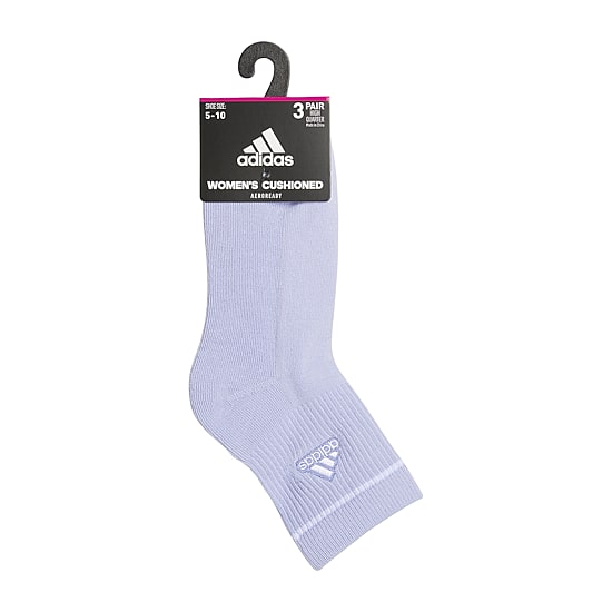 adidas Cushion Sport Womens Multi-Pack 3 Pair Quarter Ankle Socks