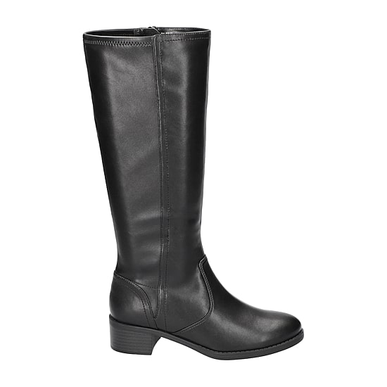 Easy Street Womens Tucker Plus Extra Wide Calf Stacked Heel Riding Boots